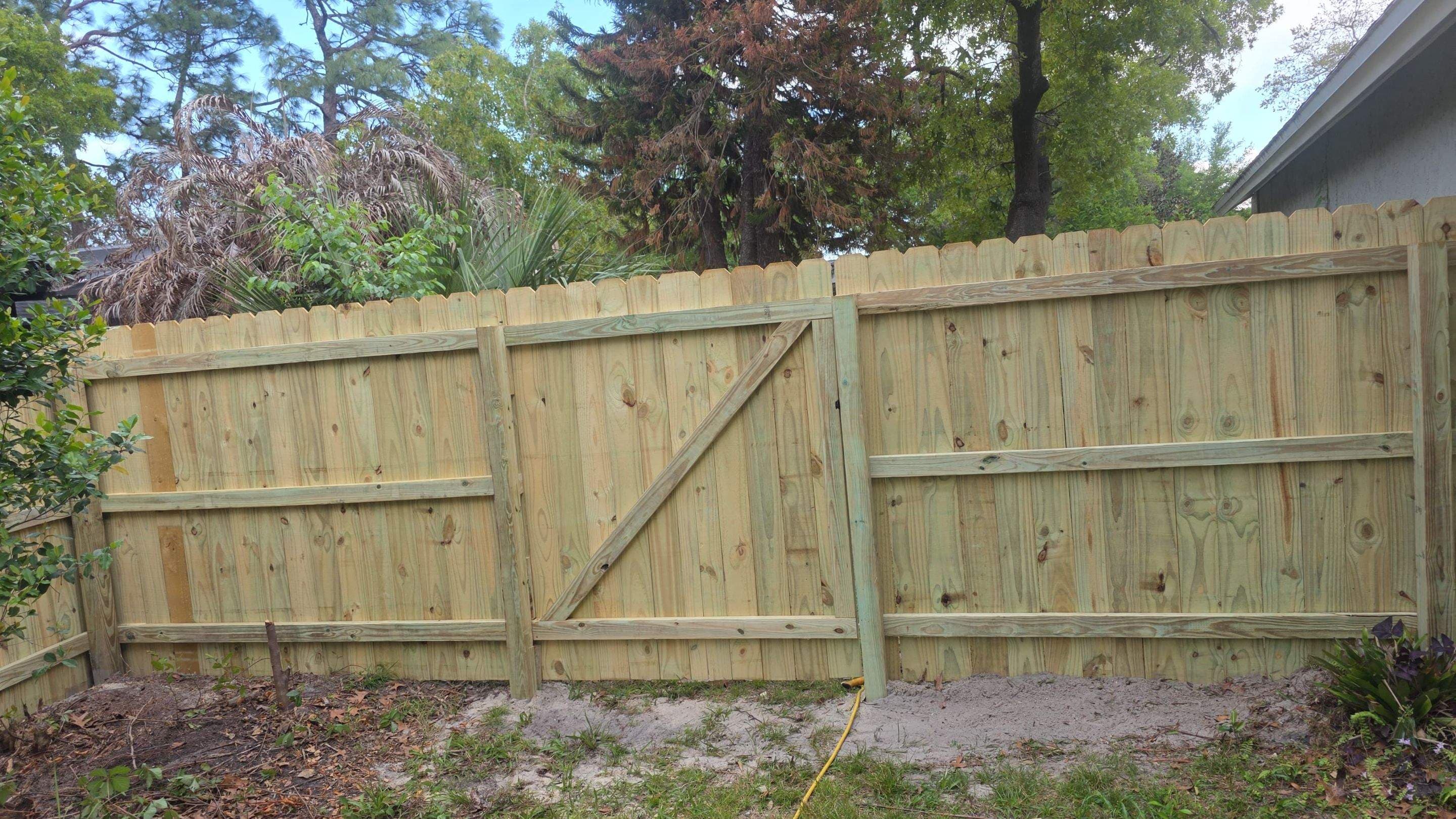 Wood fence installation by ASAP Fence & Gates near Del Webb Lakewood Ranch, FL