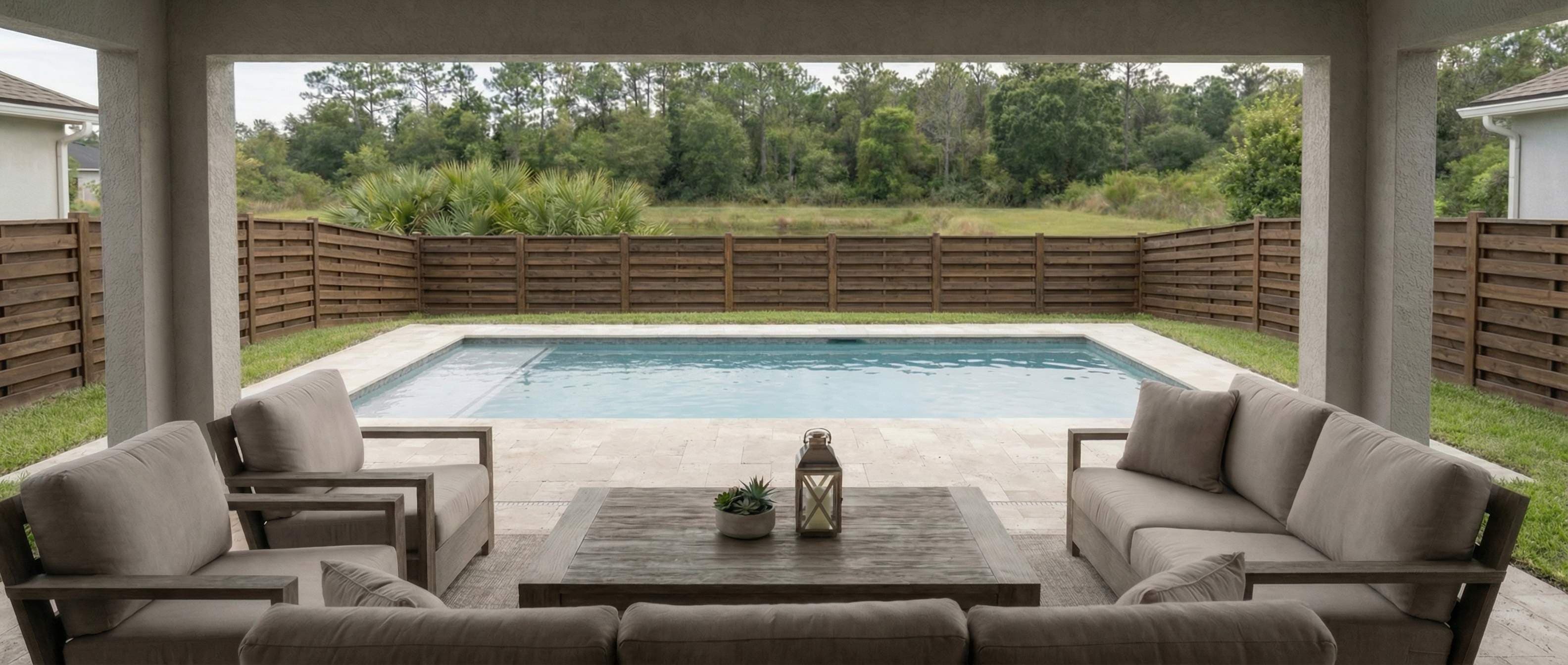 stained wood privacy fence installation in Bradenton, FL