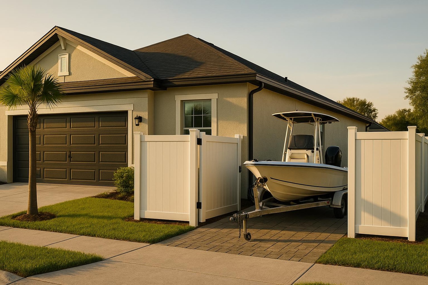 Sideyard Boat-on-Trailer Ingress (open gate, planning detail)